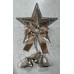 Adorno de navidad estrella colgante con 3 campanas mediana color oro verde Adorno de navidad estrella colgante con 3 campanas mediana color oro verde