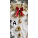 Adorno de navidad colgante grande Merry Christmas con campanas cuadradas dorado o plateado Adorno de navidad colgante grande Merry Christmas con campanas cuadradas dorado o plateado