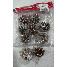 Adorno de navidad piña colgante con efecto nieve chica x9