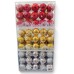 Set de adorno de navidad bolas colganes chicas x15 (dorado, plateado o rojo)