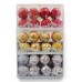 Set de adorno de navidad bolas colgantes medianas x8 (dorado, plateado o rojo) Set de adorno de navidad bolas colgantes medianas x8 (dorado, plateado o rojo)