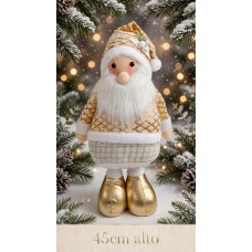 Adorno de navidad Santa dorado 45cm