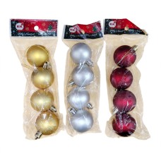 Adorno de navidad bolas mate colgantes chicas x4