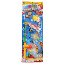 Set de pesca con 5 peces en blister
