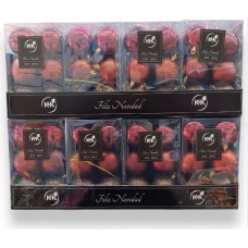 Set de adorno de navidad bolas colgantes 6cm x12 color bordo