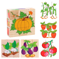 ?Rompecabezas 6 En 1 Cubos De Madera 3d Juegos Didacticos 10x10cm