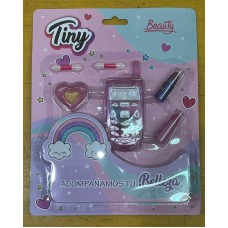 Maquillaje En Blister Celular Sombras Y Labiales con Glitter