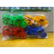 Set Motos Vehiculo X4 Rueda Libre Plásticas Pequeñas Juguete Color Multicolor Personaje Moto