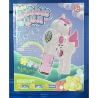 Burbujero pistola unicornio con luz