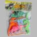 Set de dinosaurios de goma grande x6 en blister Set de dinosaurios de goma grande x6 en blister