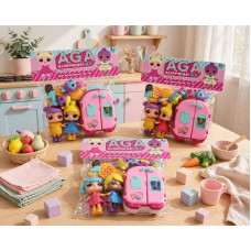 Set de muñecas con heladera y accesorios varios modelos