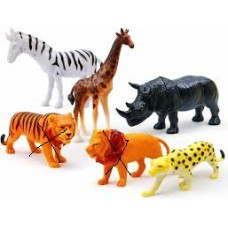 ?Animales salvajes de plastico x4